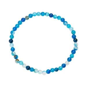 Achát modrý - náramok 4mm
