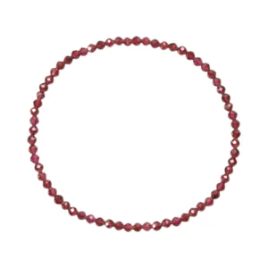 Granát - náramok fazetovaný 3mm