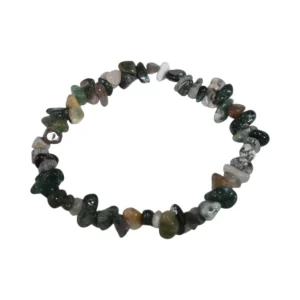 Achát machový - sekaný náramok