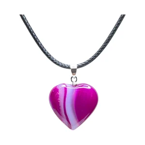 Prívesok srdce 20mm Achát ružový