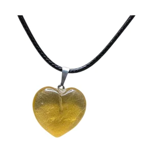 Prívesok srdce 20mm Fluorit žltý