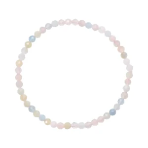 Morganit - náramok fazetovaný 4mm